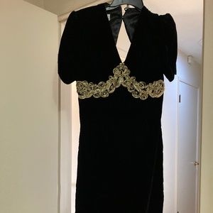 velveteen evening dress